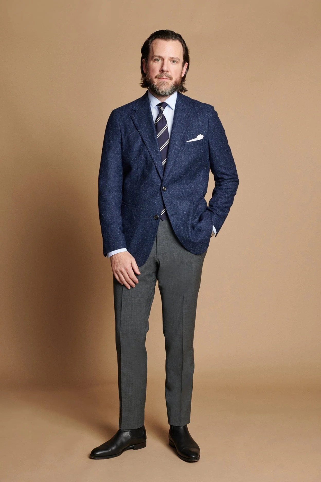Summer Tweed Herringbone Jacket - Image 11