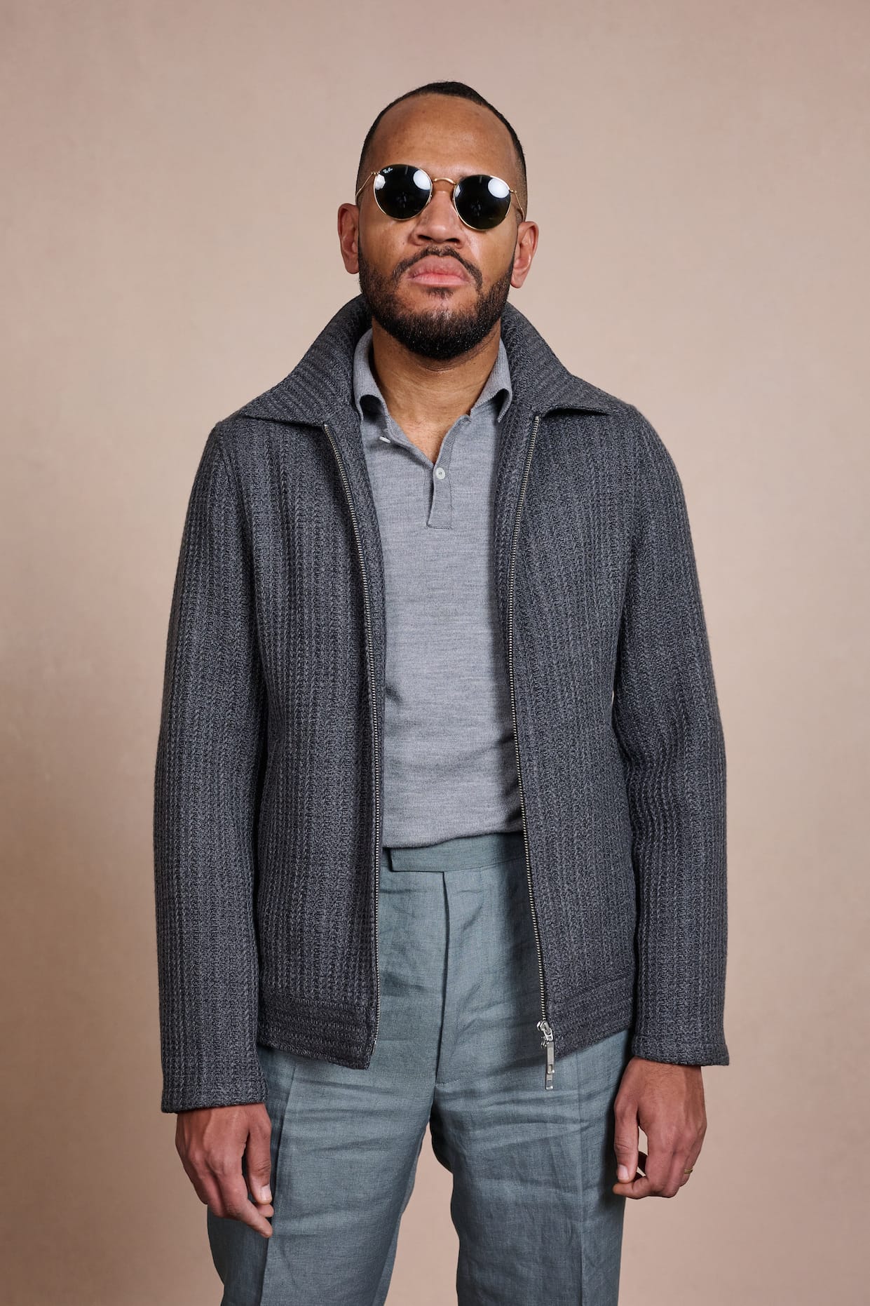 Cable Knit Luxury Wool Bomber - Image 6