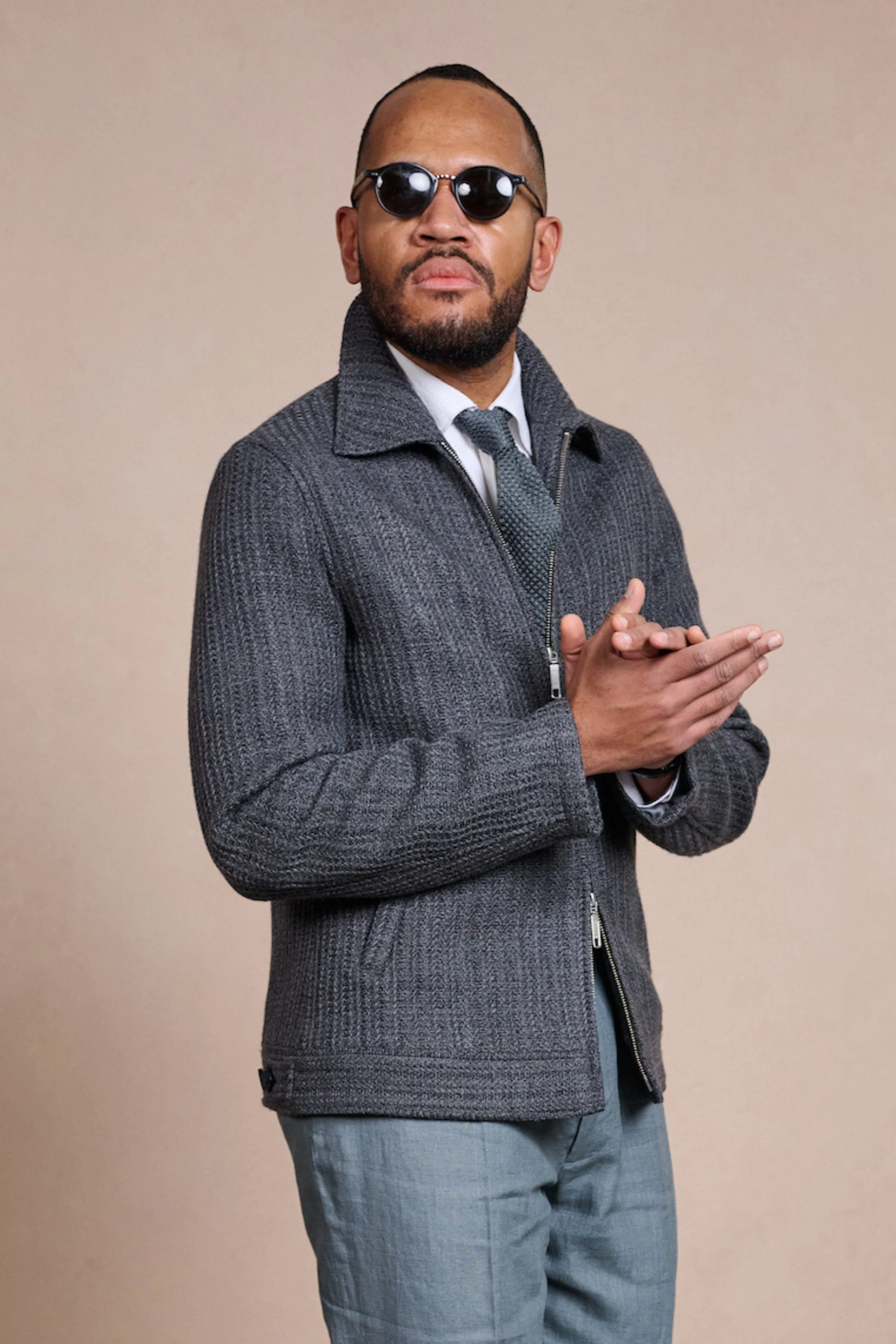 Cable Knit Luxury Wool Bomber - Image 7