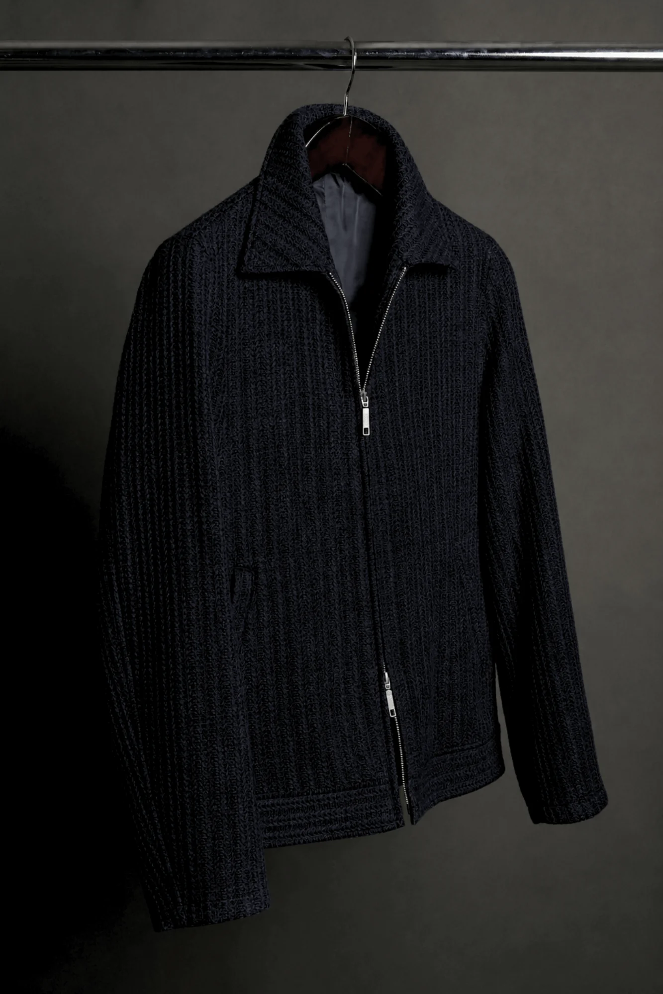 Cable Knit Luxury Wool Bomber - Image 8