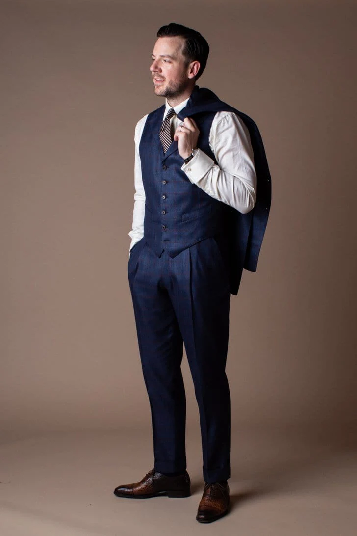 Bamboo Windowpane Suit - Image 16