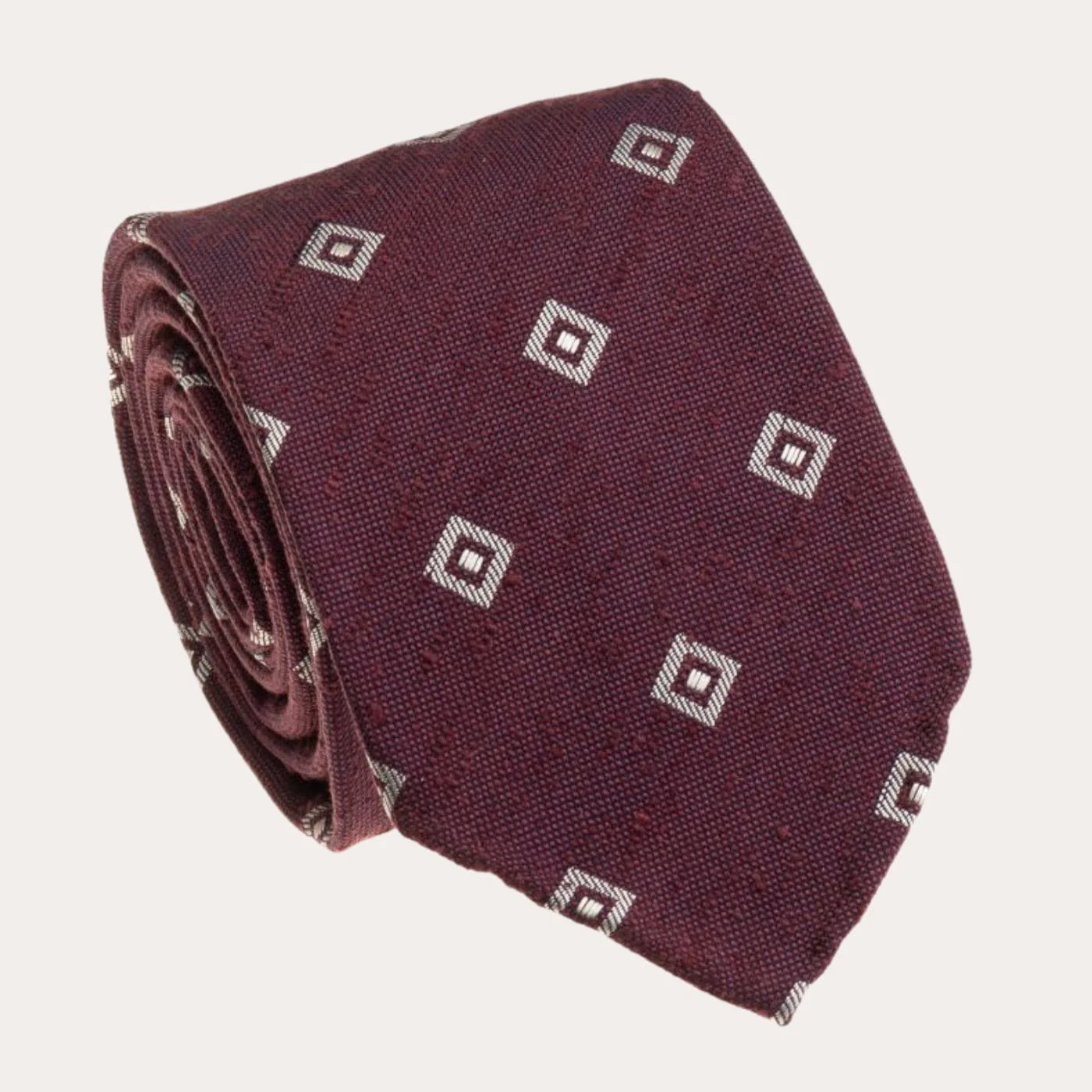 Geometric Print Handmade Silk Tie - Image 9