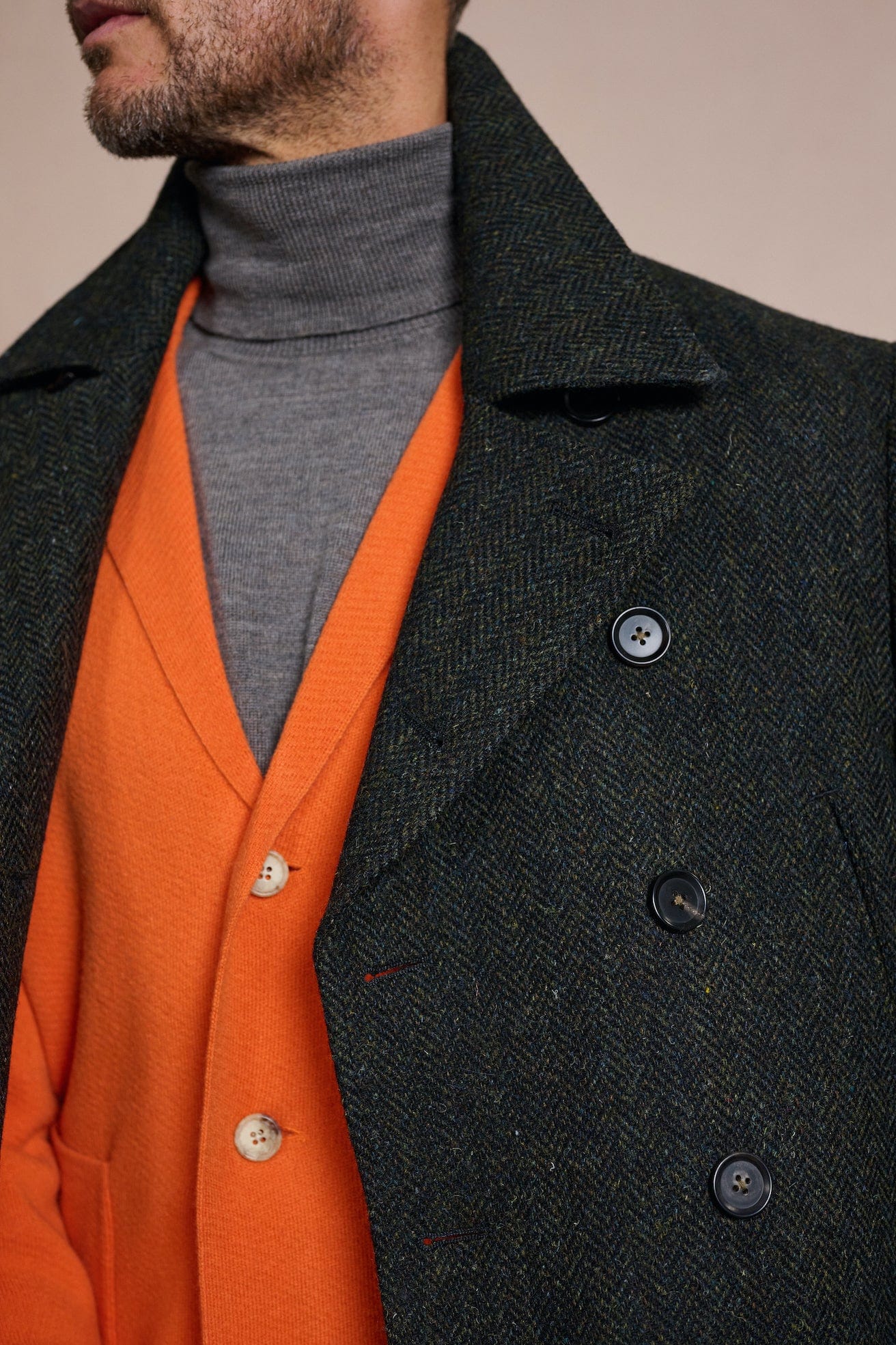 Harris Tweed Herringbone Coat - Image 7