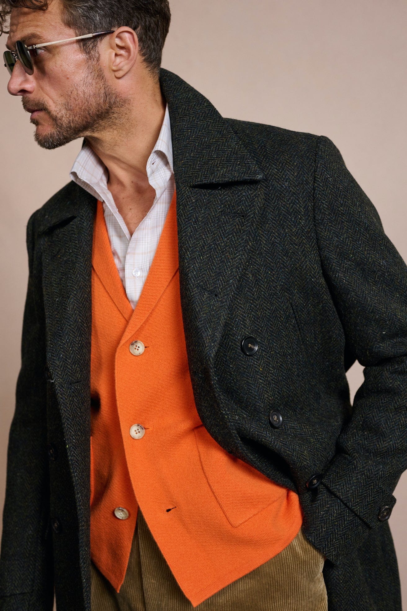 Harris Tweed Herringbone Coat - Image 9