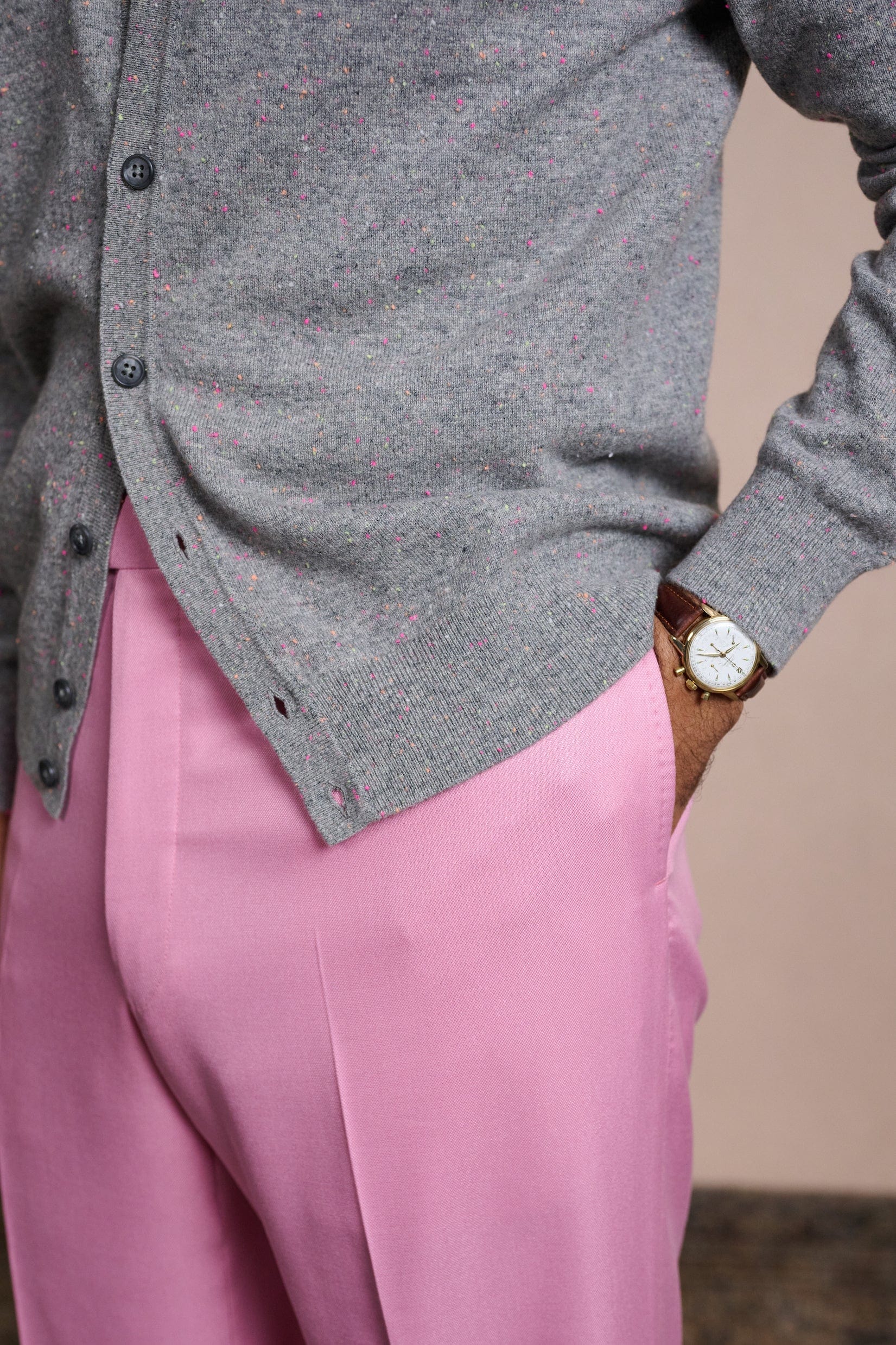 Made-to-Measure Donegal Flecked Cashmere Cardigan - Image 5