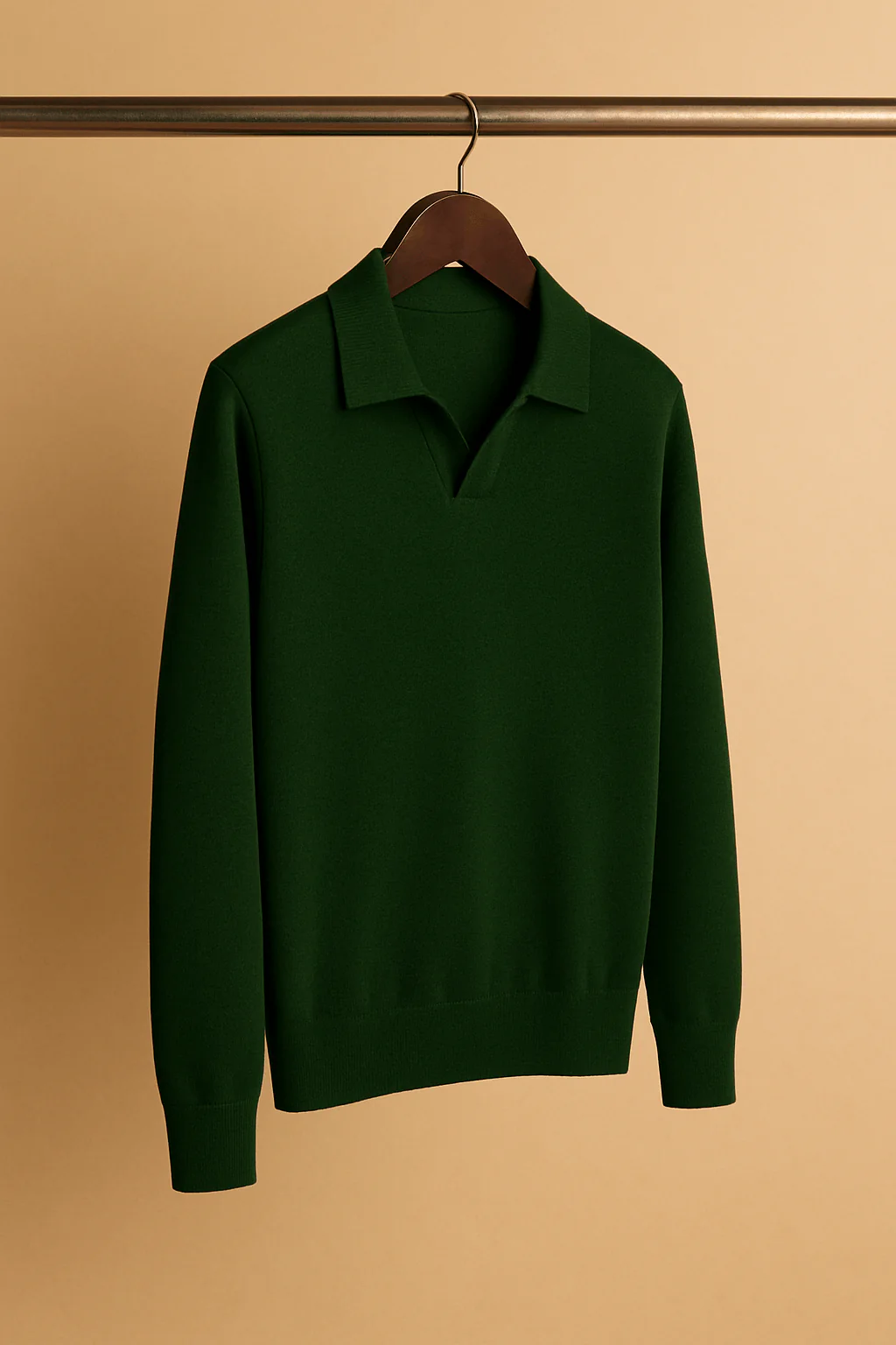MTM Merino Long-Sleeve V-Neck Polo - Image 14