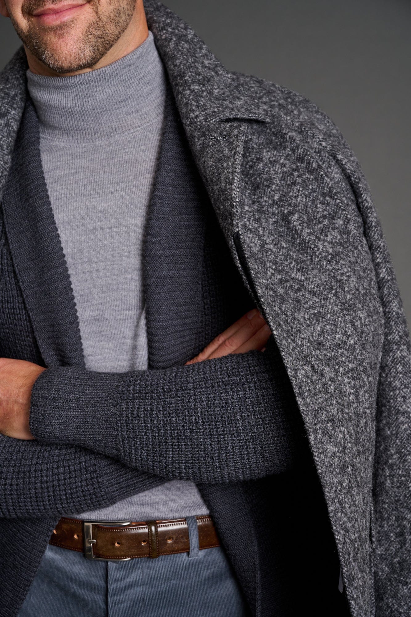Leo Ribbed Merino Shawl Cardigan - Image 12