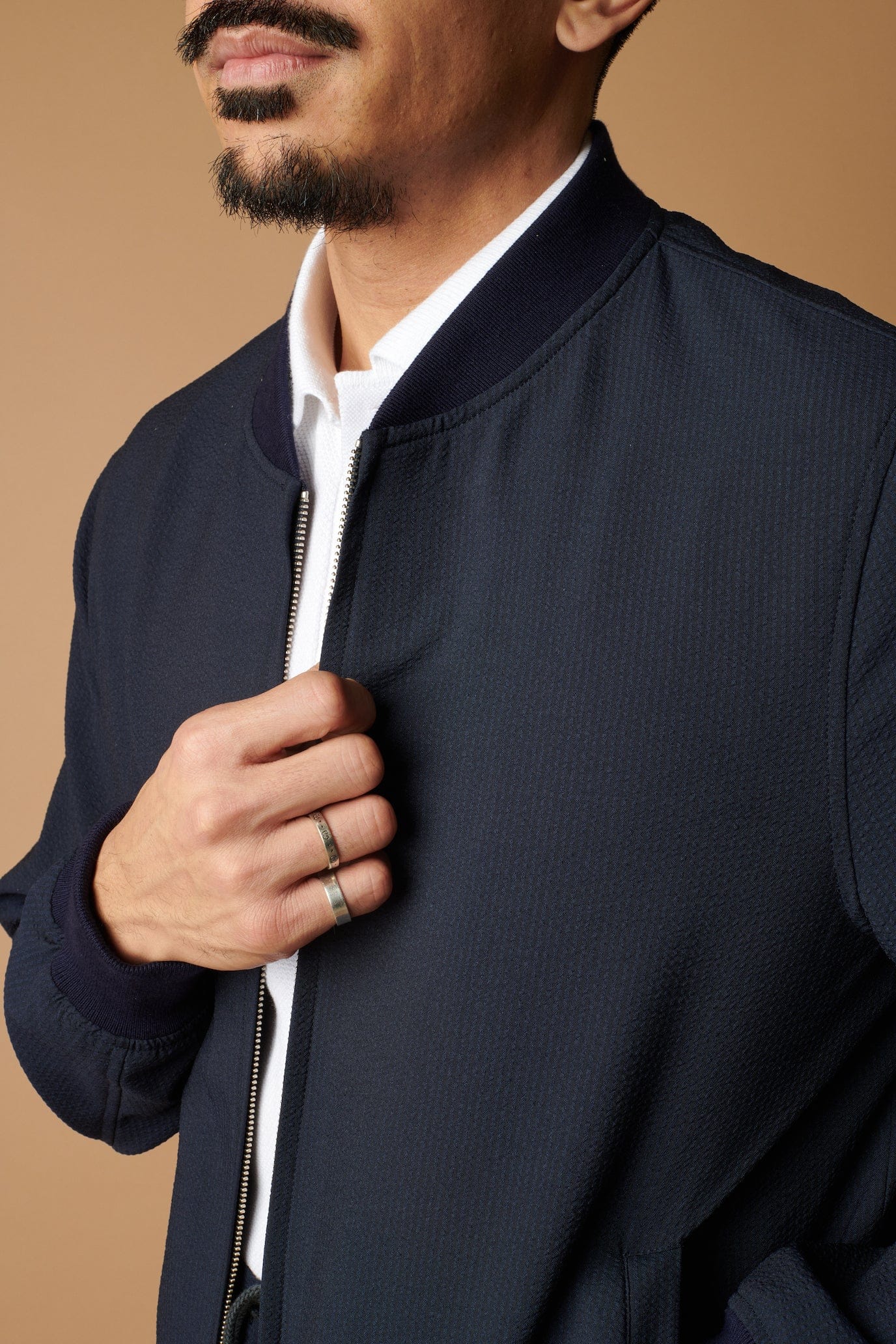 Stretch Seersucker Bomber - Image 4