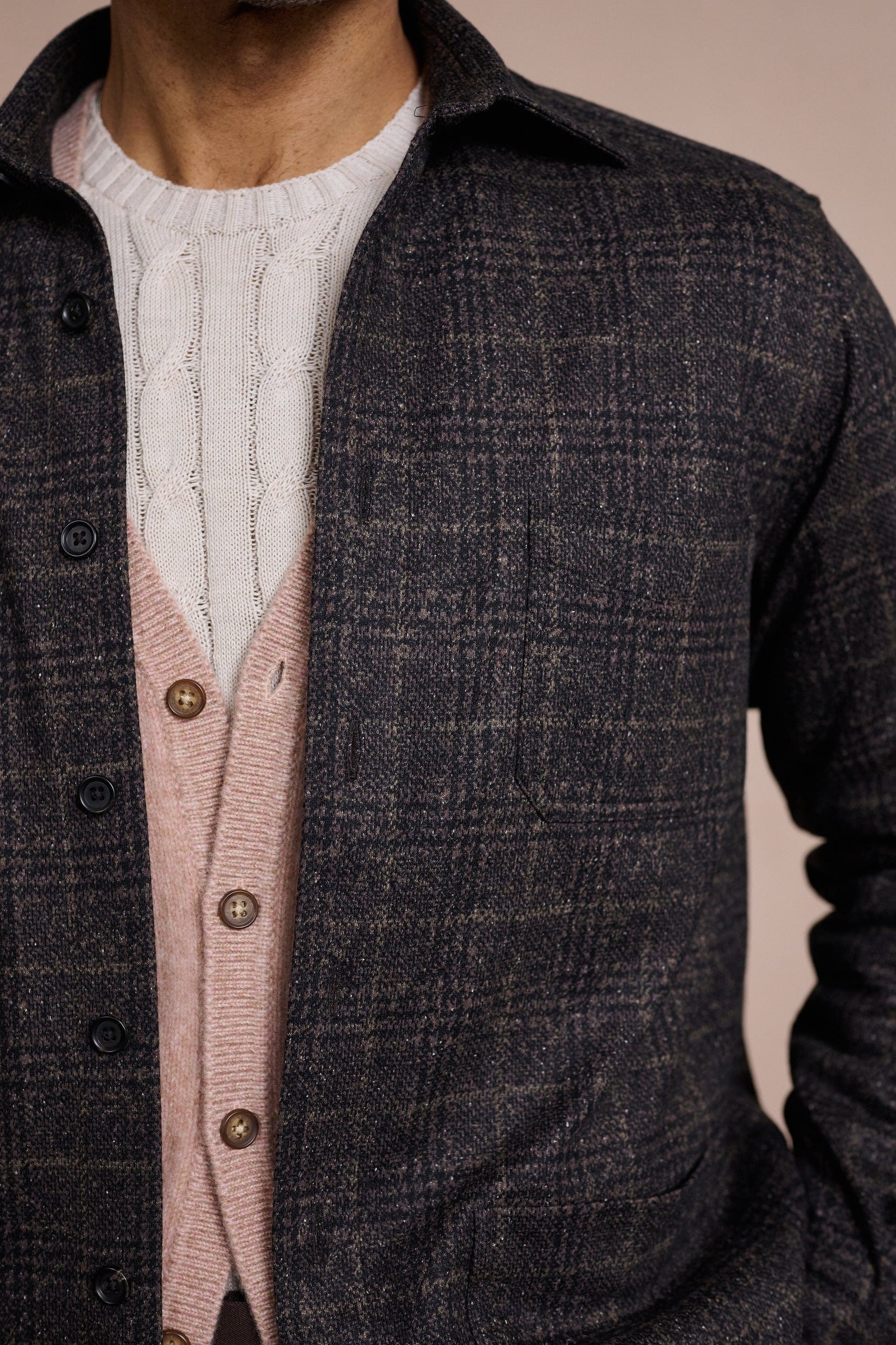 Jersey Knit Glenplaid Shacket - Image 3